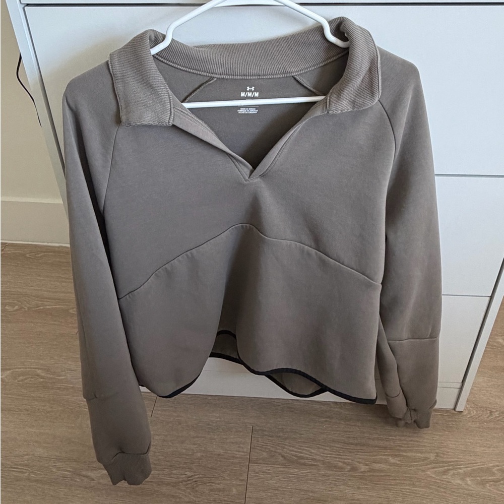 Under Armour Women's Unstoppable Fleece Rugby Crop Sweatshirt